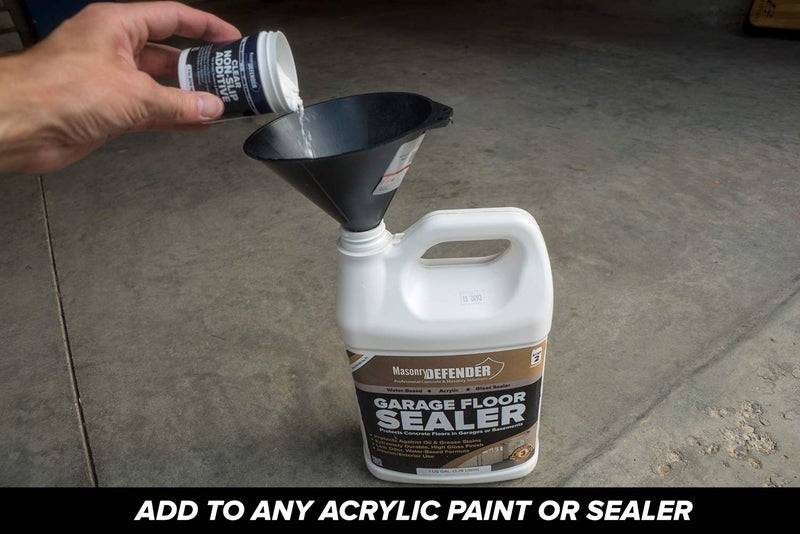 MasonryDefender Paint Additive Fine Grit 300595 - Non Slip, Clear, Floor Grip for Acrylic Sealers - 4 oz. - Image 3